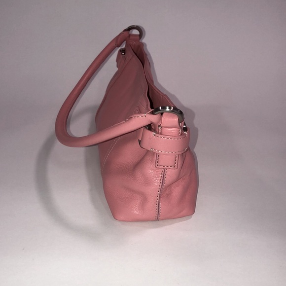 Ann Taylor pink leather purse 👛 silver hardware - Picture 2 of 6